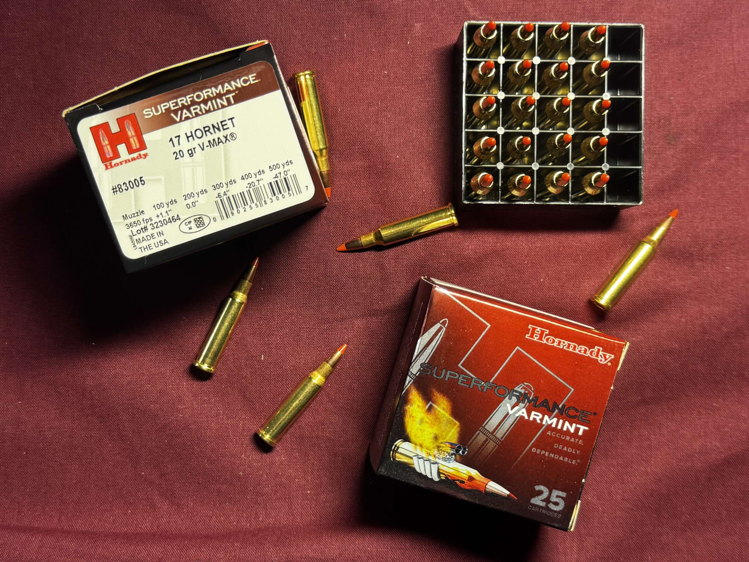 HORNADY 17 HORNET SUPERPERFORMANCE VARMINT 20gr V-MAX