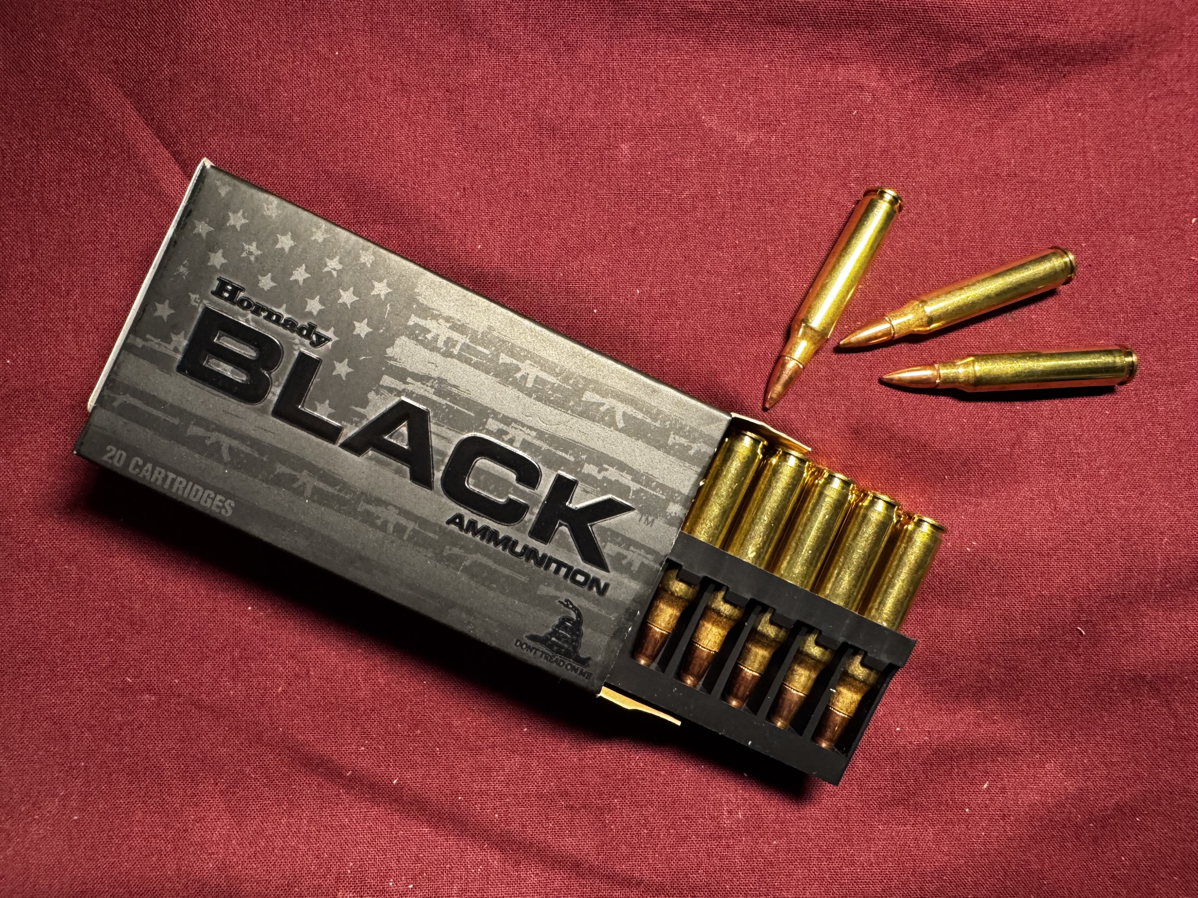 HORNADY 223REM BLACK 62GR FMJ