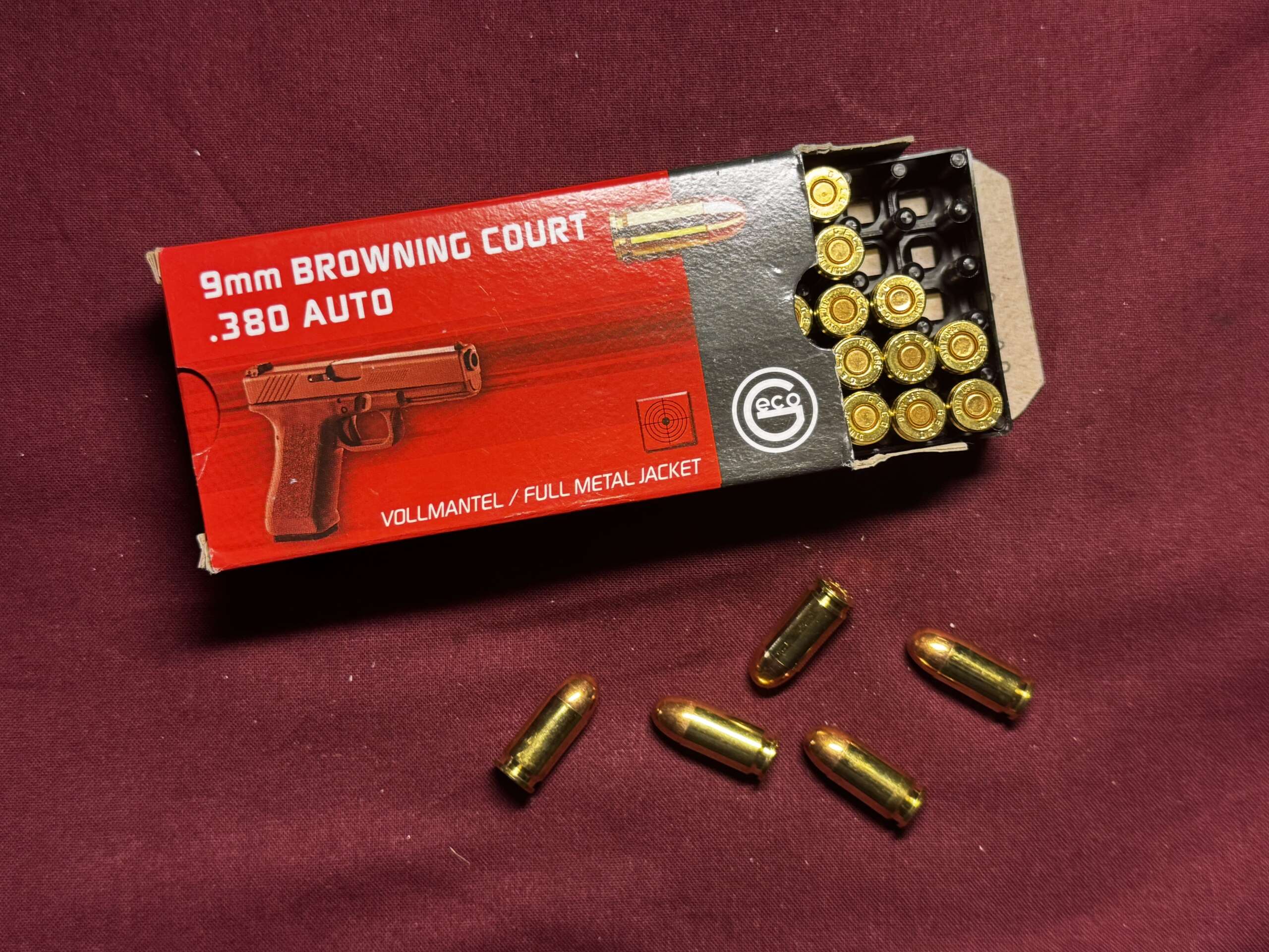 GECO 9MM BROWNING COURT .380 AUTO 95GR FMJ