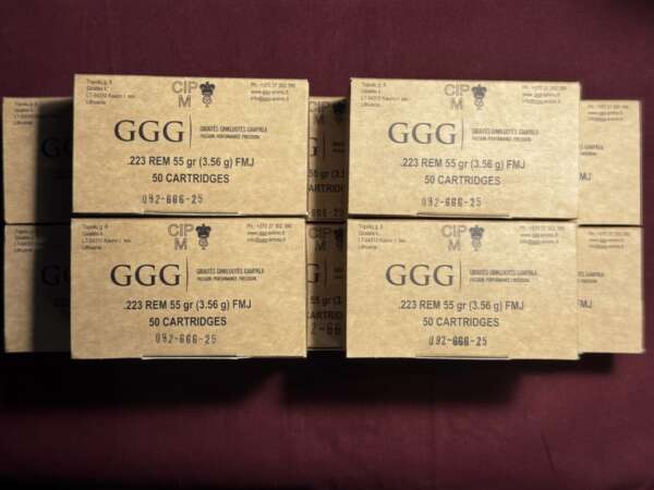 PROMOTION GGG 500 COUPS 223REM 55GR FMJ