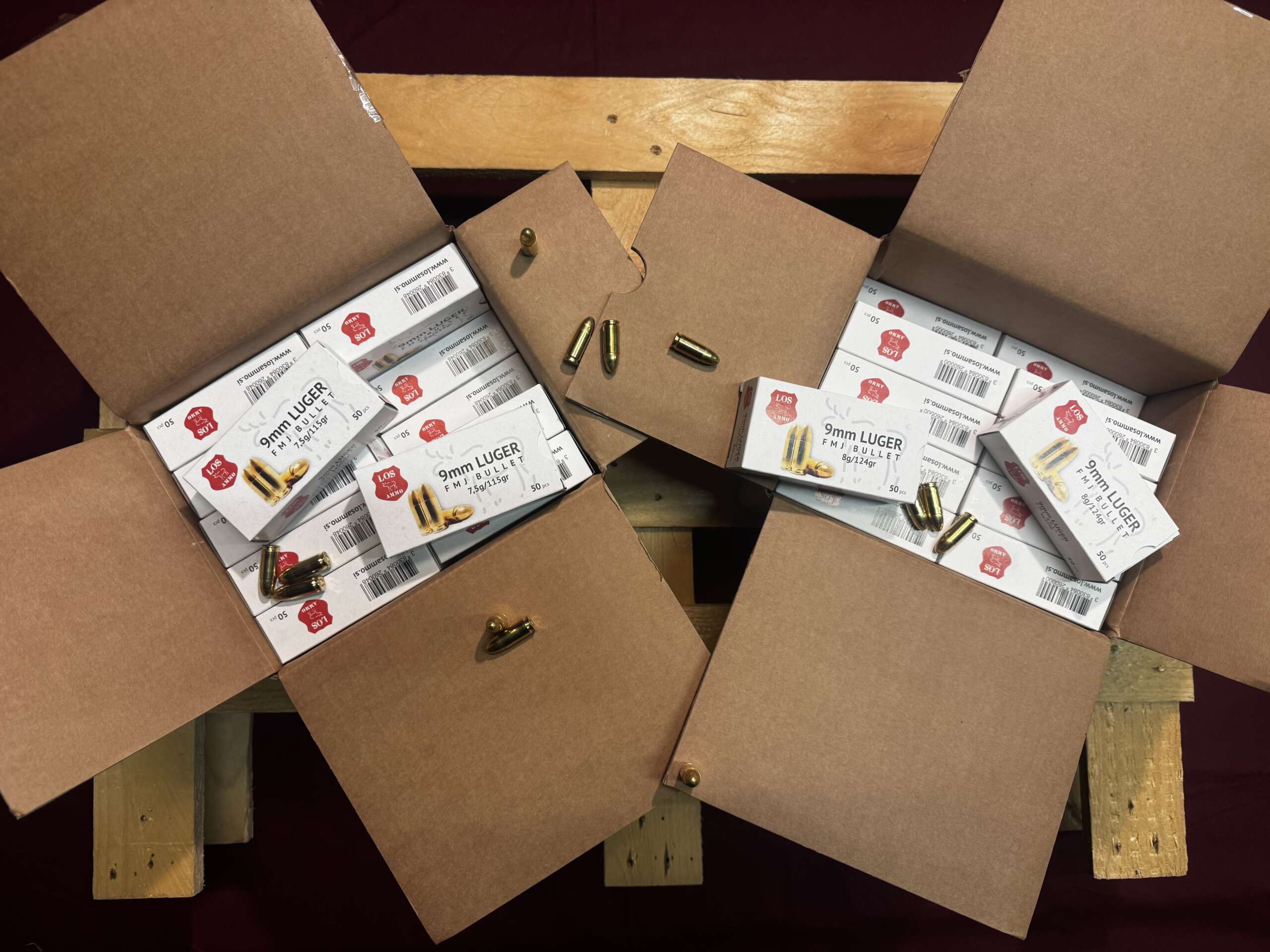 PROMO 1000 COUPS LOS 9X19 115GR/124GR FMJ