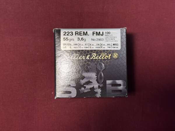 SELLIER&BELLOT .223REM FMJ 55GRS 3,6G